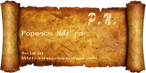 Popescu Nóra névjegykártya